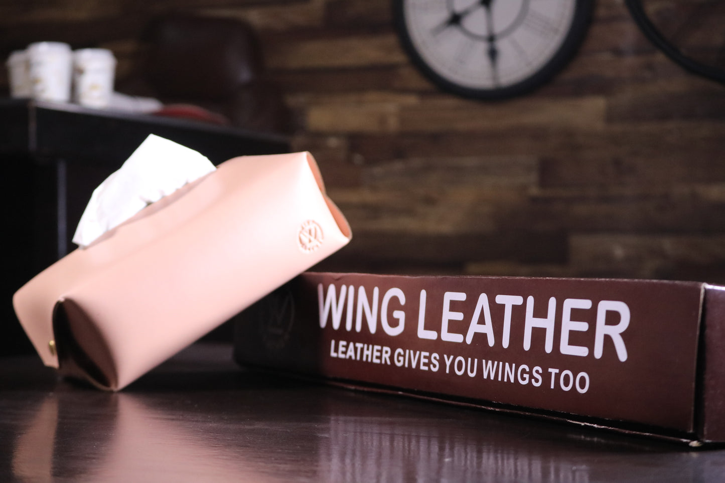 Luxury Tissue Box Cover Holder- PU Leather With Tissue Paper used For Cars, Offices, Home, Drawing room, Dining Room