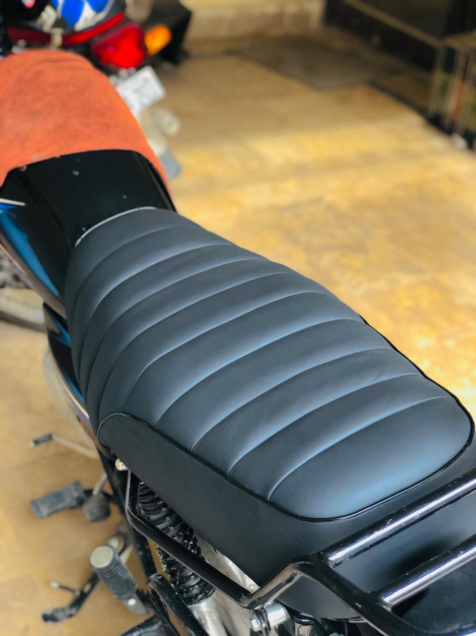 Honda CG 125 Seat Cover with 12mm Foam Padded Japanese Leather
